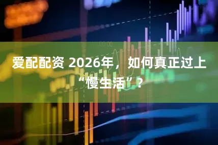 爱配配资 2026年，如何真正过上“慢生活”？